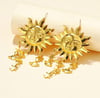Sun Star Tassel Earrings 