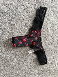 Image 1 of Cherry lace thong