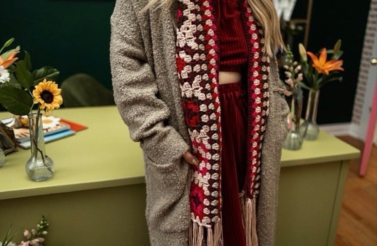 Image of Custom Granny Square Scarf