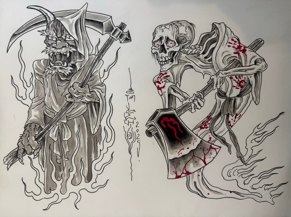 Image of Tim Lehi “Reapers & Wolves #153” Original Art