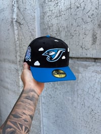 Image 1 of PARTLY CLOUDY CORDUROY CROWN TORONTO BLUE JAYS CUSTOM FITTED CAP
