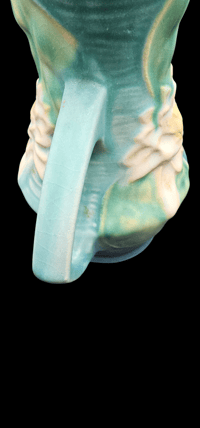 Image 5 of Set of 2 Vintage Roseville Pottery Water Lily Vases 73-6"