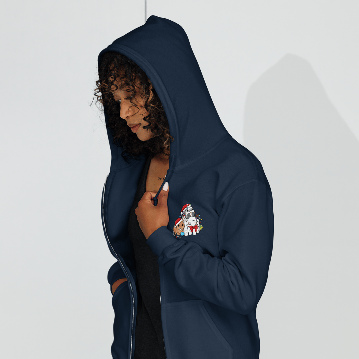Image of Blumollo Santa Zip Hoodie - Limited Holiday Edition
