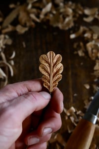 Image 3 of     Oak Leaf Pendant Necklace