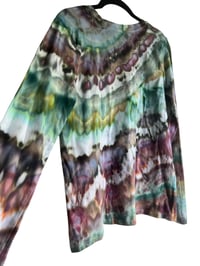 Image 10 of L Ladies Long-Sleeve Stretch Tee in Deep Agate Ice Dye