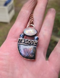Image 3 of Electroformed IT'S LOVE necklace 01
