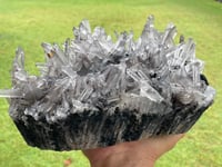 Image 12 of Laser Quartz Cluster In A Bed Of Hematite #1808