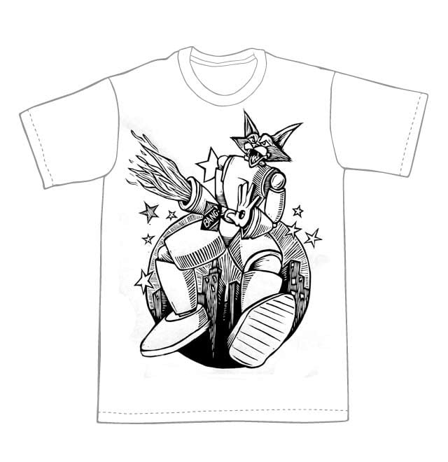 Cat Robot T-Shirt (B2) **FREE SHIPPING**