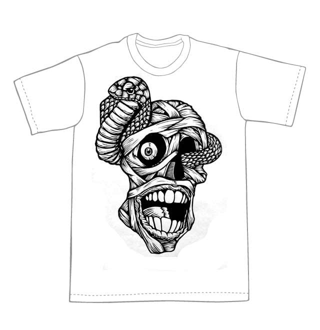 Mummy Head T-Shirt (B1) **FREE SHIPPING**