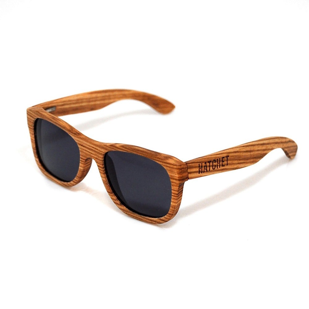 Image of Vancouver Zebrawood Wayfarer Style Wood Sun Glasses