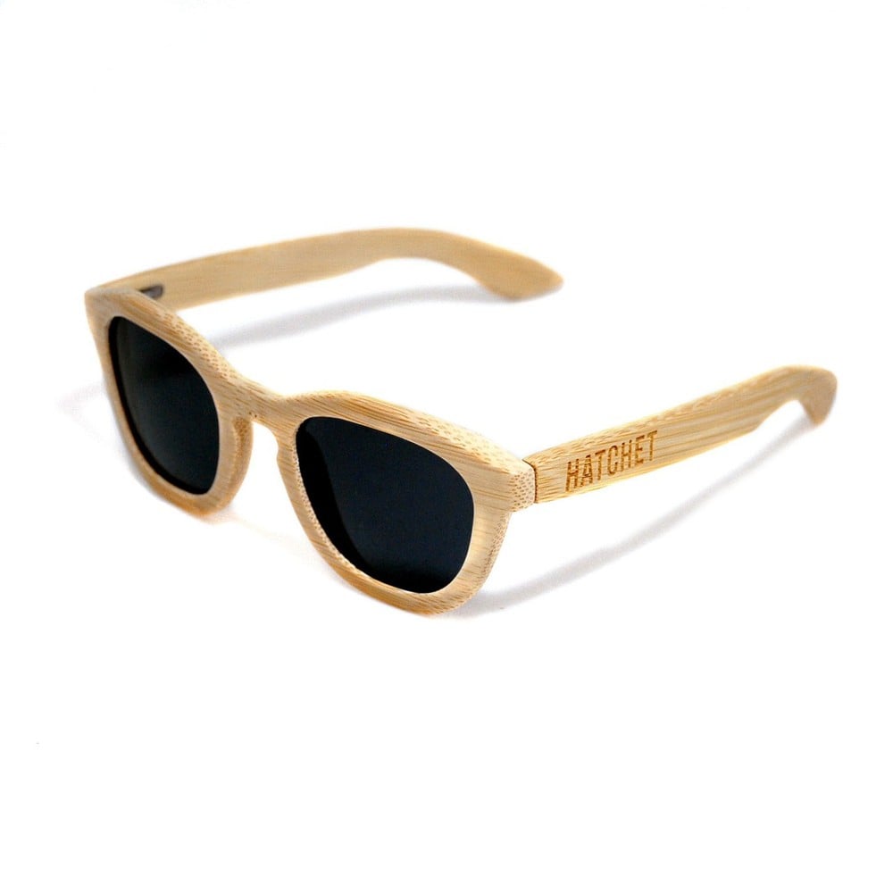 Image of Engineer Natural Bamboo Grain Wooden Sun Glasses