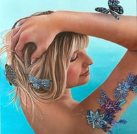Image 1 of “The Quiet Unravelling” original oil painting on aluminium 