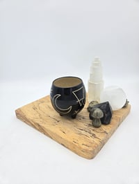 Image 1 of Black magic and Runes Footed Pot