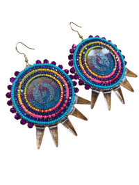 Image 4 of Neon Vibes Kokopeli Earrings 