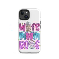 Image 4 of MagSafe® tough case for iPhone®- Mom Wife Boss