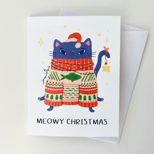 Image of Meowy Christmas Card