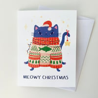 Image 1 of Meowy Christmas Card