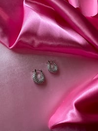 Image 3 of Lily Silver Mini Hoops