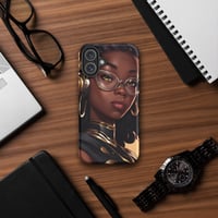 Image 2 of Black Girl Superhero Tough Case for iPhone®