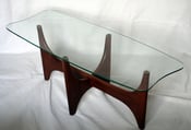 Image of Danish Solid Teak & Glass Coffee Table