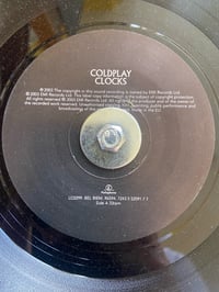 Image 2 of Coldplay : Clocks, framed 7" vinyl record, rare and limited edition