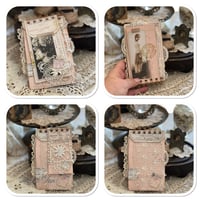 Image 11 of Junk Journal lace samples booklet in a vintage french lace pouch