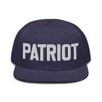 Image 1 of PATRIOTS Navy on White Snapback Hat from PatriotsCo.com
