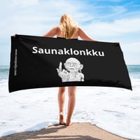 Saunaklonkku pyyhe, Puuvillasekoitus, Musta