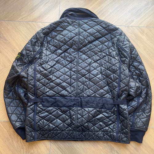 Image of Stone Island Mussola Gommata Quilted Jacket, Size Large