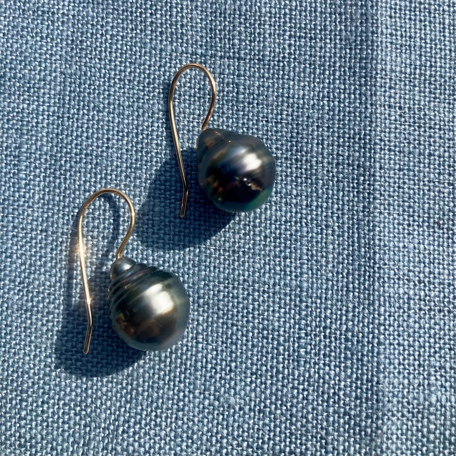 Authentic Tahitian baroque pearl store Earrings