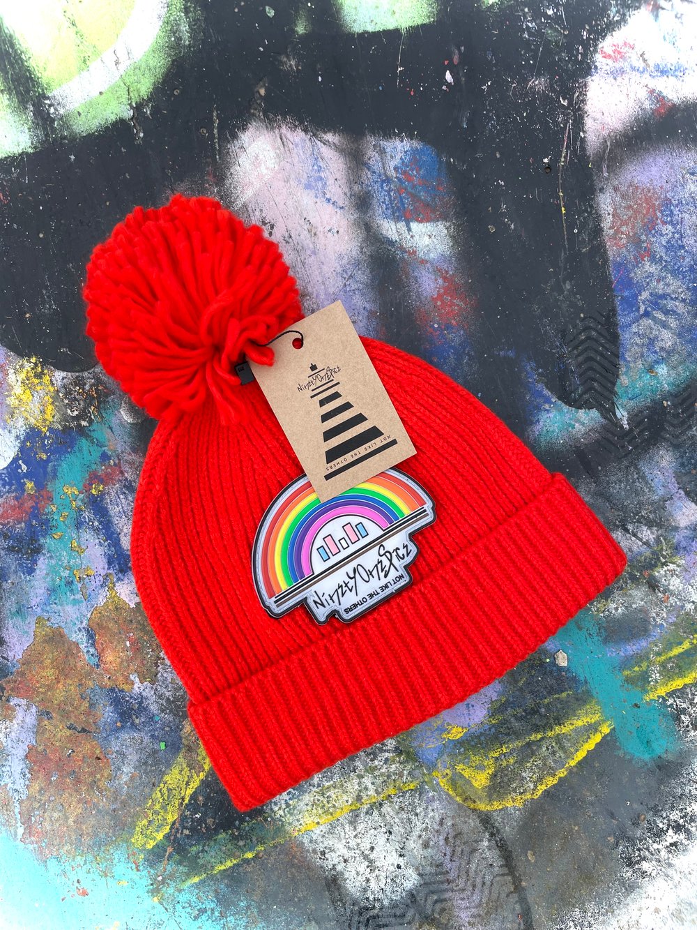 Image of Rainbow Bobble Hat