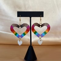 Image 1 of Parfleche Hearts (brown)