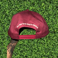 Image 4 of Burgundy & Cream Classic SnapBack