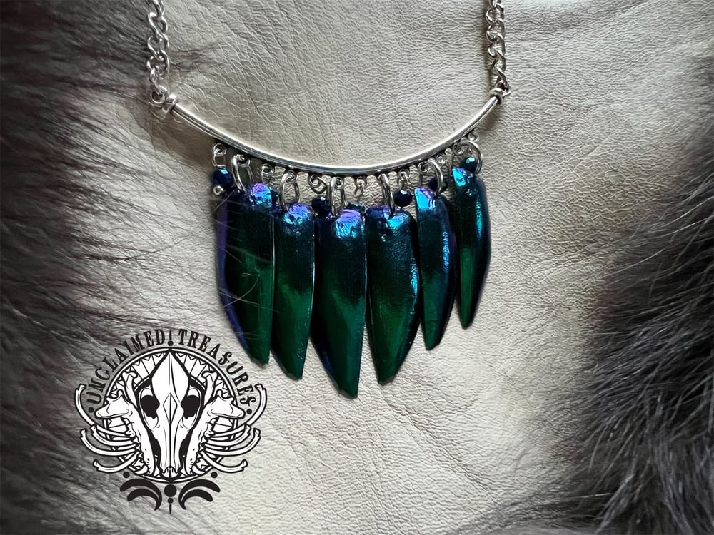 Image of Beetle “Wing” Pendant Necklace
