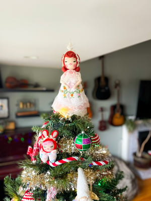 Image of RESERVED FOR ALLISON ART DOLL TREE TOPPER