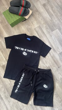 Image 2 of OG BASICS- WHITE SHORT & TEE SET