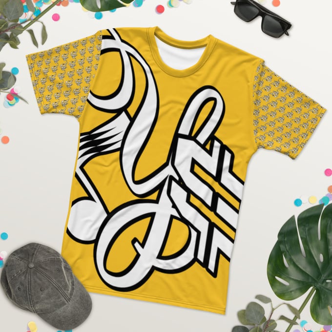 Image of YStress Exclusive Men's Gold, White and Black T-shirt