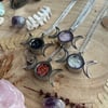 Triple Moon Crystal Filled Necklace