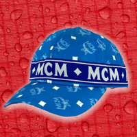 Image 1 of Mcm Visetos Blue 🌀 Baseball Cap 🧢 