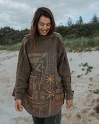 Image 1 of fabric of time // adorned linen jacket 