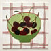 Image of Black Cherries in a Green Bowl