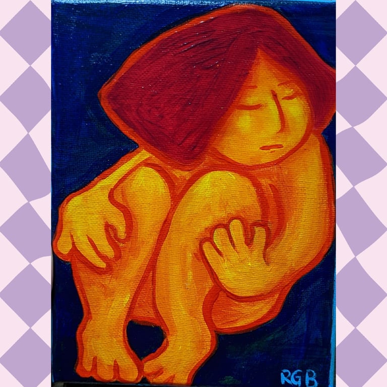 "Burning" Small Painting