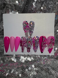 Image 1 of  Always in pink Long stiletto gel press on nails