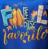 Image 4 of Fall is My Favorite Apron (blue)