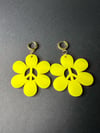 Gold Cubic Zirconia Yellow Peace Flower