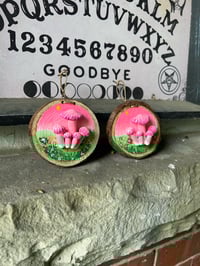 Image 1 of Mushroom Flower Wood Plaque