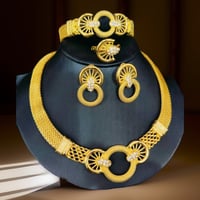 Image 3 of Golden Rope Pendant Jewelry Set