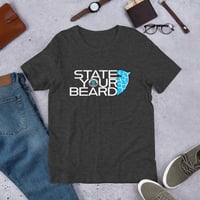 Image 3 of STATE YOUR BEARD Bella Canva t-shirt