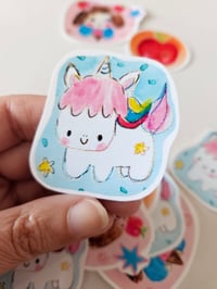 Image 2 of Unicorn and apples stickers