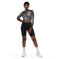 Image 4 of Recycled long-sleeve crop top